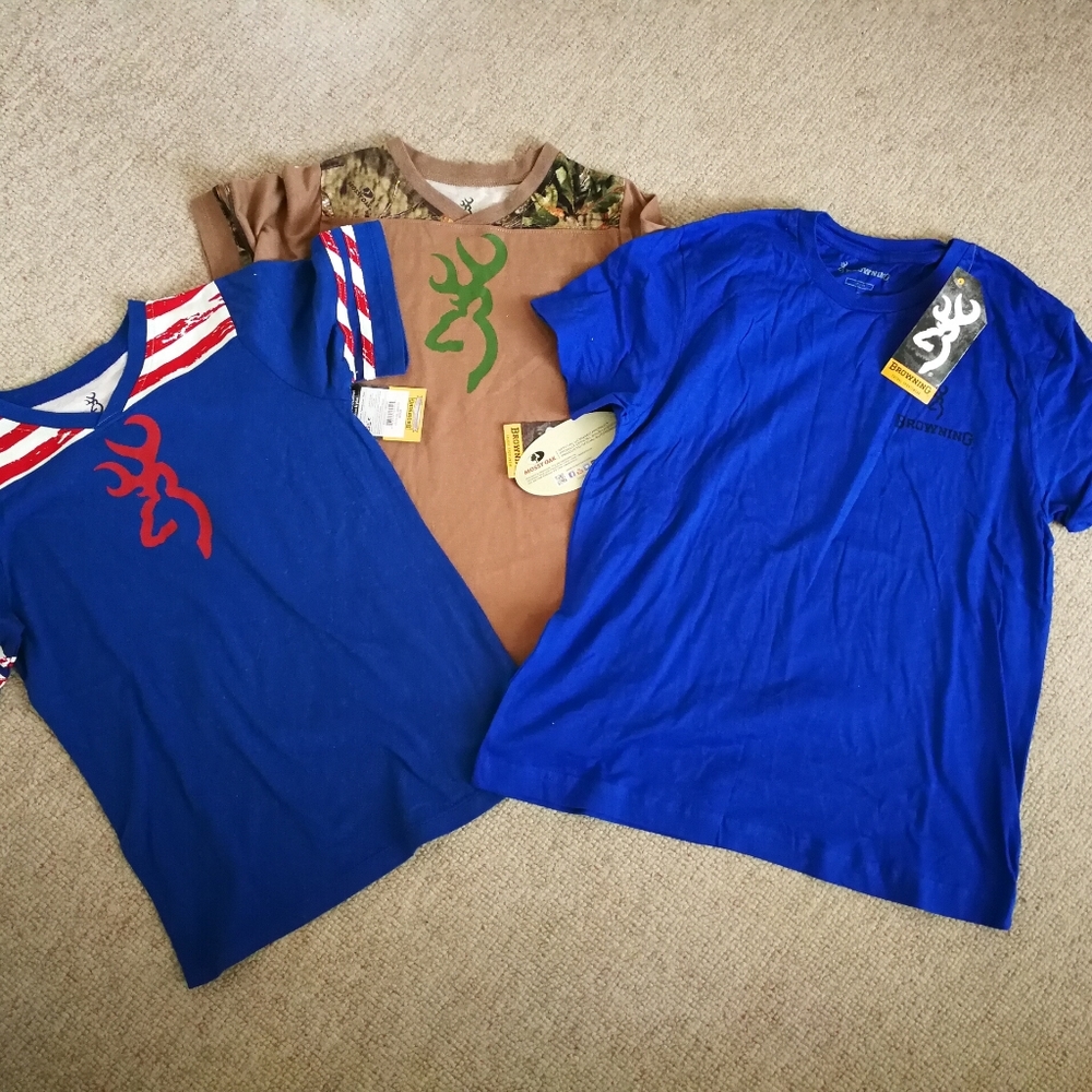 NWT Youth Medium Browning t-shirt bundle